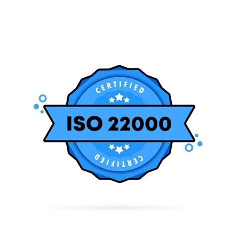 Premium Vector | Iso 22000 stamp. . iso 22000 badge icon. certified ...