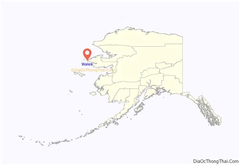 Map of Wales city, Alaska - Thong Thai Real