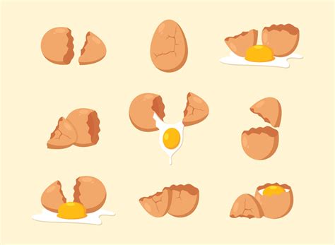 Broken Egg Icons Vector 166106 Vector Art at Vecteezy