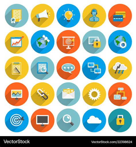 Flat icon business Royalty Free Vector Image - VectorStock