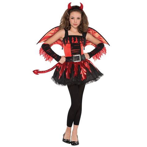 Carnival Party Teen Satan Devil Fancy Dress Costume Outfit Halloween ...