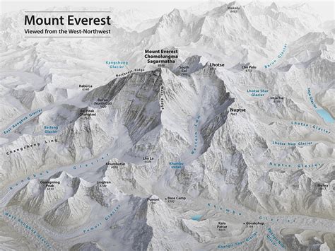 Mount Everest On A Realistic Map