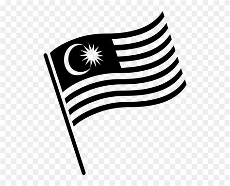 Malaysia Flag Black And White Clipart - Free Transparent PNG Clipart ...