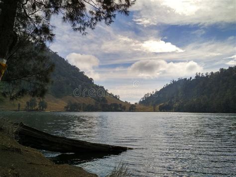 Ranu Kumbolo at Semeru Mountain Stock Image - Image of ranu, water ...