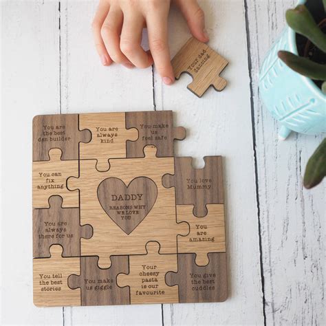 Personalised Reasons I Love You Wooden Jigsaw Puzzle By Wood Paper Scissors