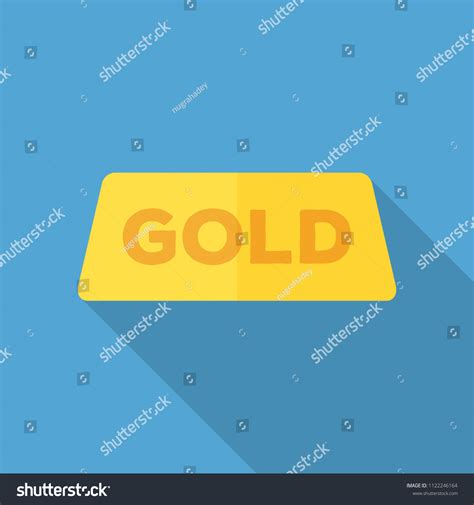 Gold Bar Ingot Illustration Flat Style Stock Vector (Royalty Free ...