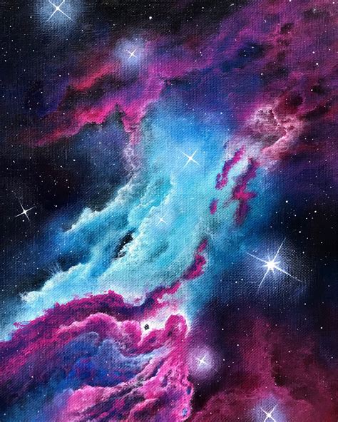 Cosmic Tourist 9X12 Galaxy Space Acrylic Painting | Galaxy painting ...