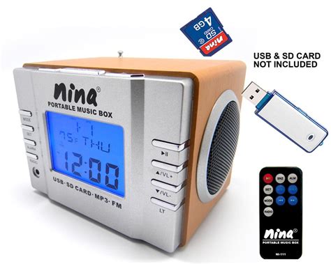 NINA Portable MP3 Player with Speaker, FM Radio and Alarm Clock | Gadgetsin