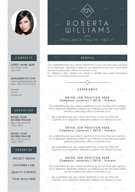 Cv Resume Templates - Indesign - assurance tout risque