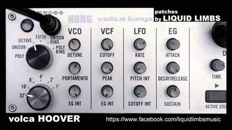 Korg Volca Keys patch: "Hoover" by LIQUID LIMBS - YouTube