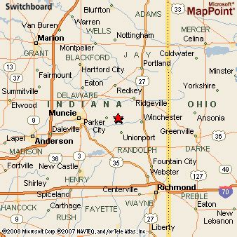 Farmland, Indiana Area Map & More