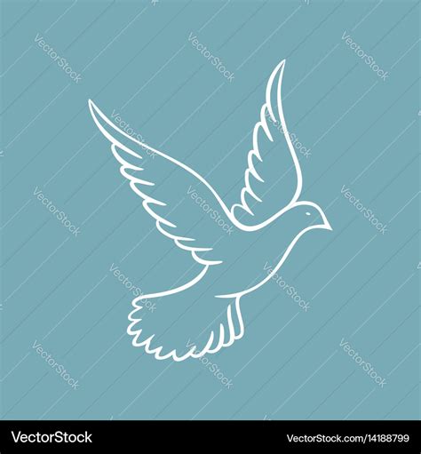 Dove symbol of the holy spirit Royalty Free Vector Image