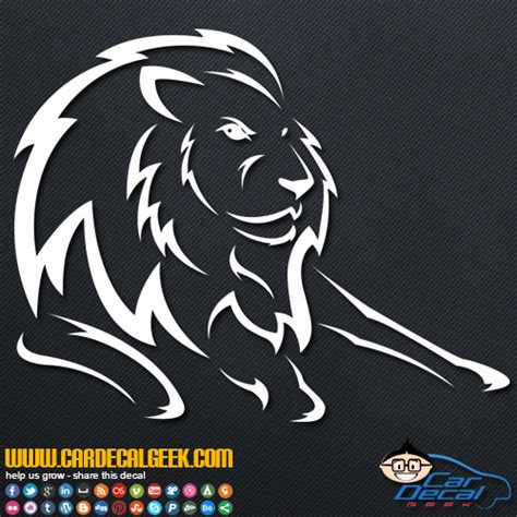 Amazing Lion Car Decal Sticker | Wildlife Decals