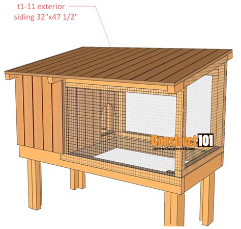 Rabbit Hutch Plans - Step-By-Step Plans - Construct101