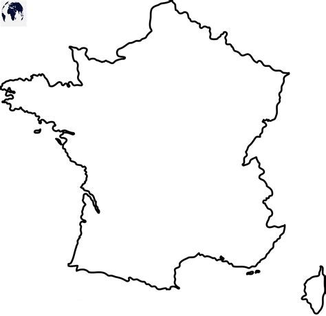 Printable Blank France Map with Outline, Transparent Map PDF | Mapa da ...