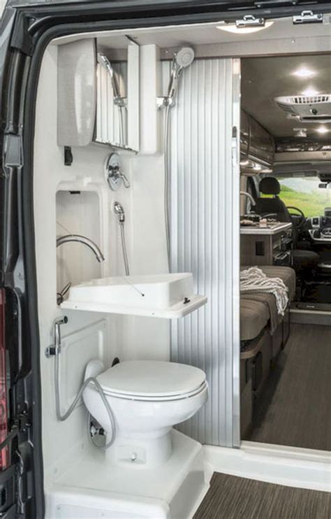 40 Small RV Bathroom Remodel Ideas #smallrvbathroom | Van conversion ...