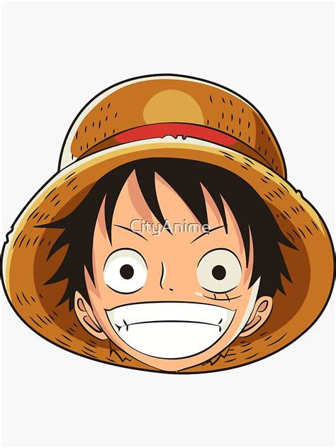 "One Piece Face Luffy" Sticker for Sale by CityAnime | Redbubble