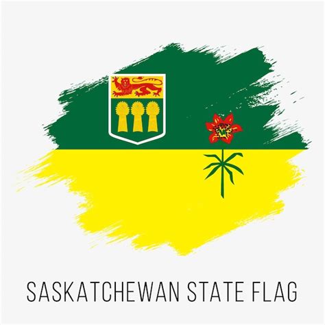 Premium Vector | Canada province saskatchewan vector flag design ...