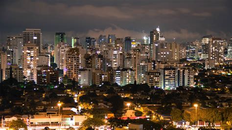 Night time City Skyline of Sao Paulo, Brazil image - Free stock photo ...