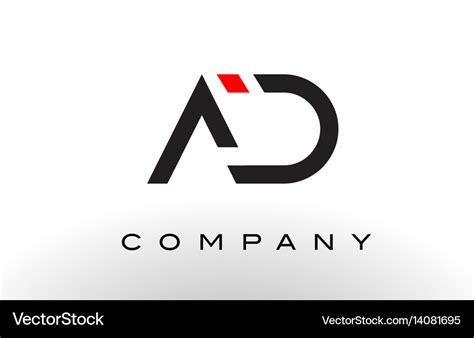 Ad logo letter design Royalty Free Vector Image