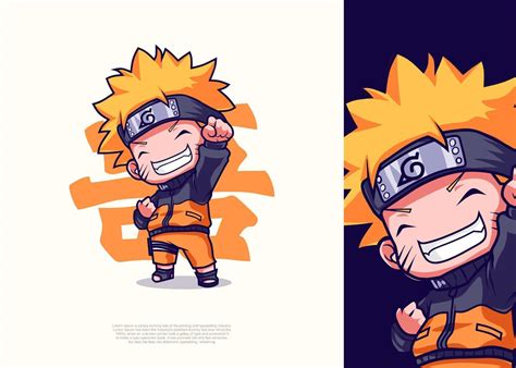 Naruto character illustration, vector icon, flat cartoon style ...