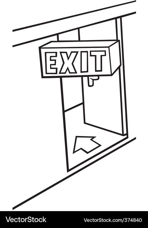 Exit door Royalty Free Vector Image - VectorStock