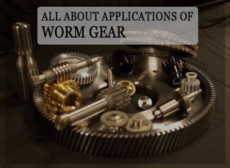 ALL ABOUT APPLICATION OF WORM GEAR - MaxPowerGears