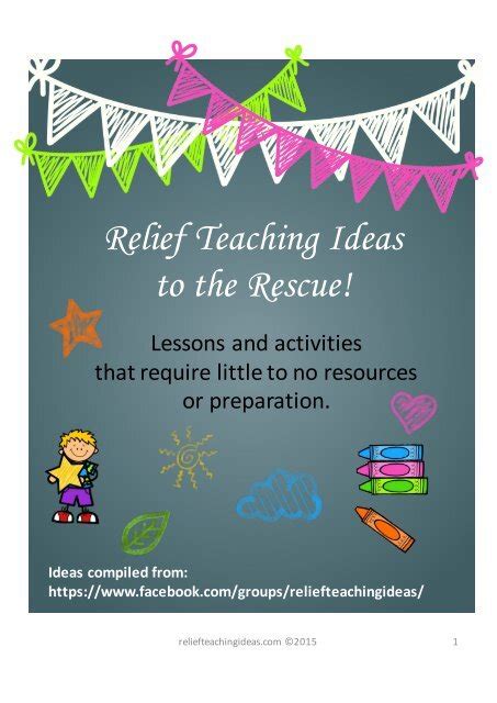 Relief Teaching Ideas to the Rescue