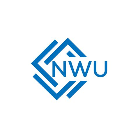 NWU letter logo design on white background. NWU creative circle letter ...