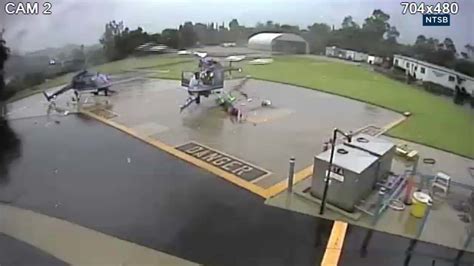 VIDEO: 2 helicopters collide at Pasadena Police Department heliport ...