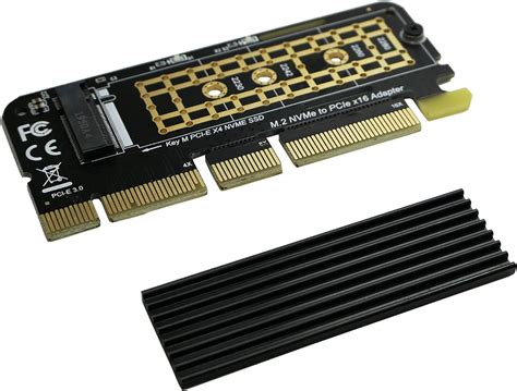 NVMe PCIe Adapter with Heat Sink, M.2 NVMe SSD to PCI Express 3.0 ...