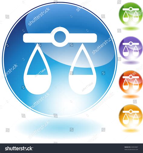 Justice Scale Isolated On White Background Stock Vector (Royalty Free ...