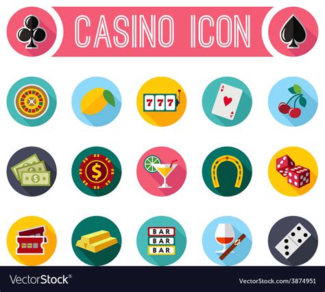 Slot machine symbols set Royalty Free Vector Image