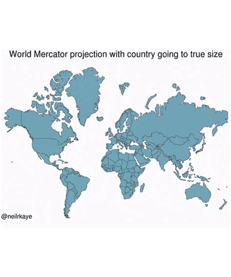 Real Scale Map Of The World