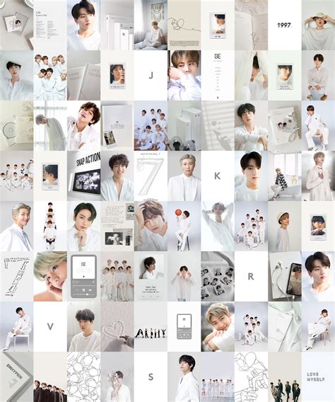 80 PCS BTS White Wall Collage Kit BTS K-pop Aesthetic - Etsy Australia