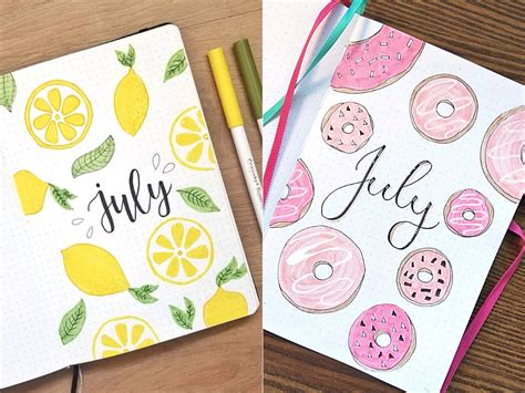 20+ Amazing July Bullet Journal Cover Ideas We are Drooling Over - The ...