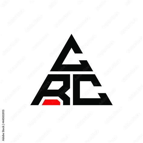 CRC triangle letter logo design with triangle shape. CRC triangle logo ...