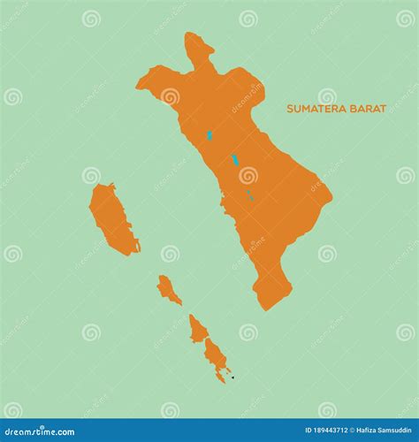 Map of Sumatera Barat. Vector Illustration Decorative Design Stock ...