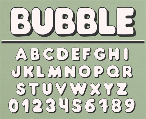 Bubble Letters Bubble Font Retro Bubble Font Bubble Letter Font Bubble ...