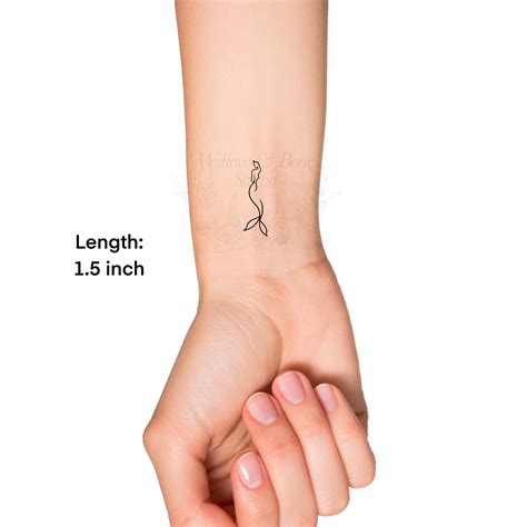 Mermaid Outline Temporary Tattoo Siren Tattoo Mermaid Tail - Etsy Australia