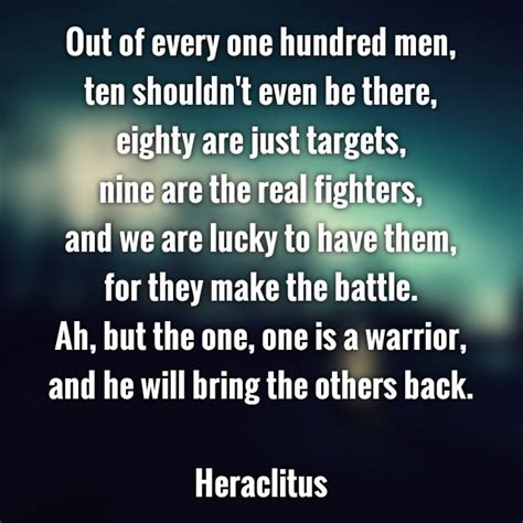 Heraclitus Quotes Warrior - ShortQuotes.cc