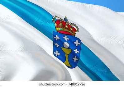 Galicia Flag Spain Republic Galicia Flag Stock Illustration 748819738