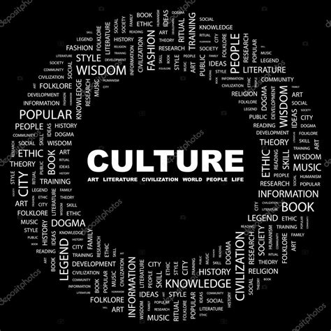 CULTURE. Word collage on black background — Stock Vector © studiom1 ...