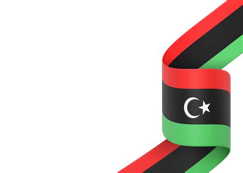 Libya flag design national independence day banner element transparent ...