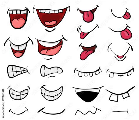 cartoon mouth set vector symbol icon design. Beautiful illustration ...