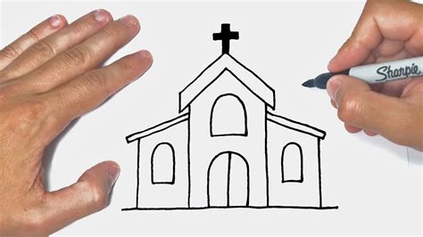 Church Drawing Easy With Color - Land to FPR