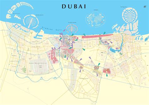 Map of Dubai, Dubai Map, Map of Dubai City, Tourist Map of Dubai