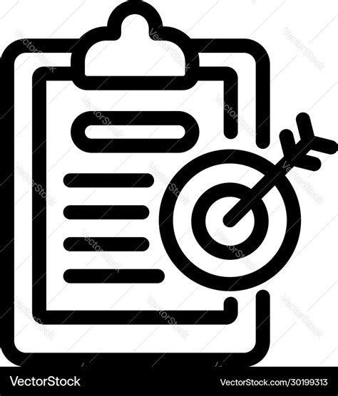 Summary target icon outline style Royalty Free Vector Image