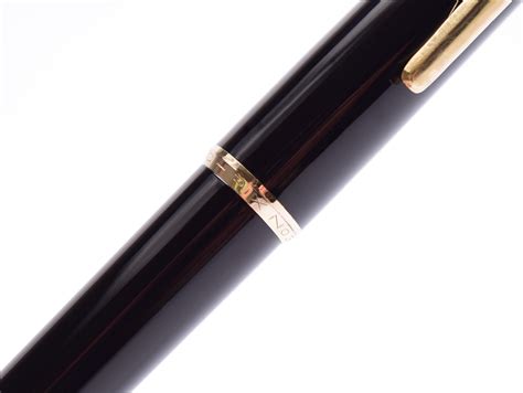 Vintage 1960s Montblanc Pix No. 36 1.18mm Lead Black Resin & Gold Push ...