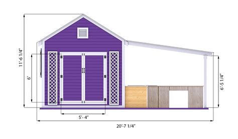 20x10 Garden Shed Plans with Porch - Shedplans.org